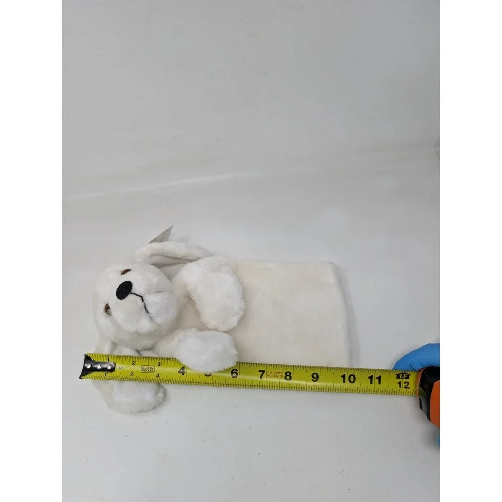 Vintage‎ Dakin Nature Puppets Funny Farm White Dog Plush Puppet 1974 Sleepy Eyes